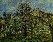 Obstgarten mit bluhenden Baumen, Camille Pissarro